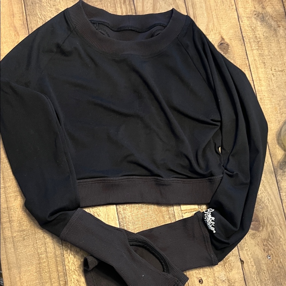 Bombshell Sportswear Black Cropped Sweatshirt